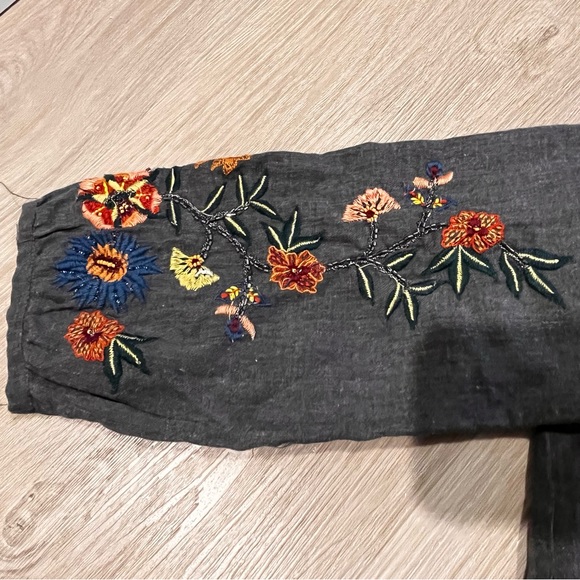 Zara Embroidered Mini Dress with ruffles and beads - Picture 13 of 13